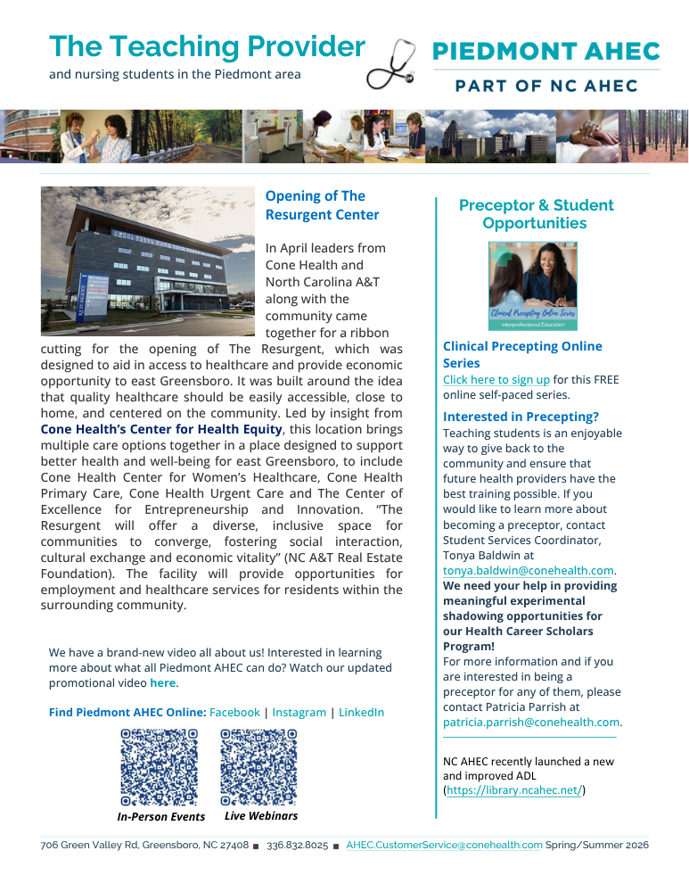 Resources for Students & Preceptors